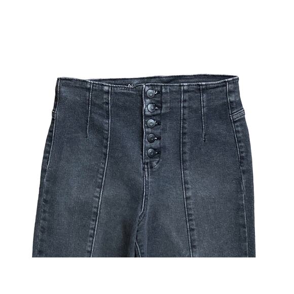 NO BOUNDARIES Womens Size 9 Gray High Rise Skinny Button Fly Jeans 26.5" Inseam - Picture 4 of 5